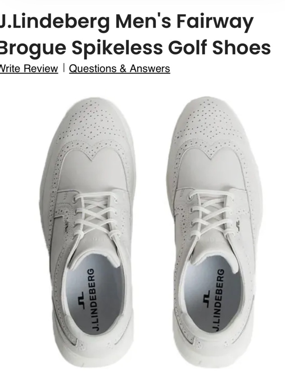 J Lindberg Brogue Golf Shoes